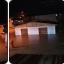 Habitantes de la zona registraron en video la magnitud de la inundación durante la noche.