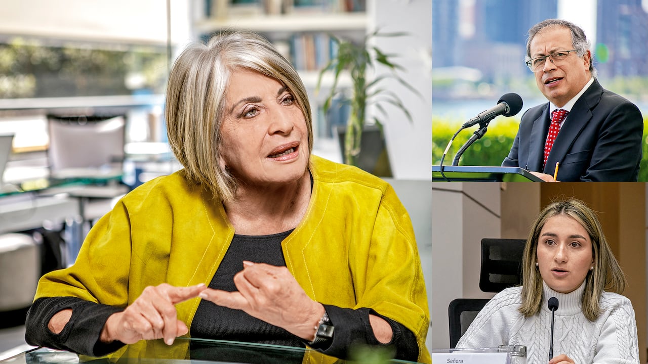 Cecilia López, Laura Sarabia y Gustavo Petro.