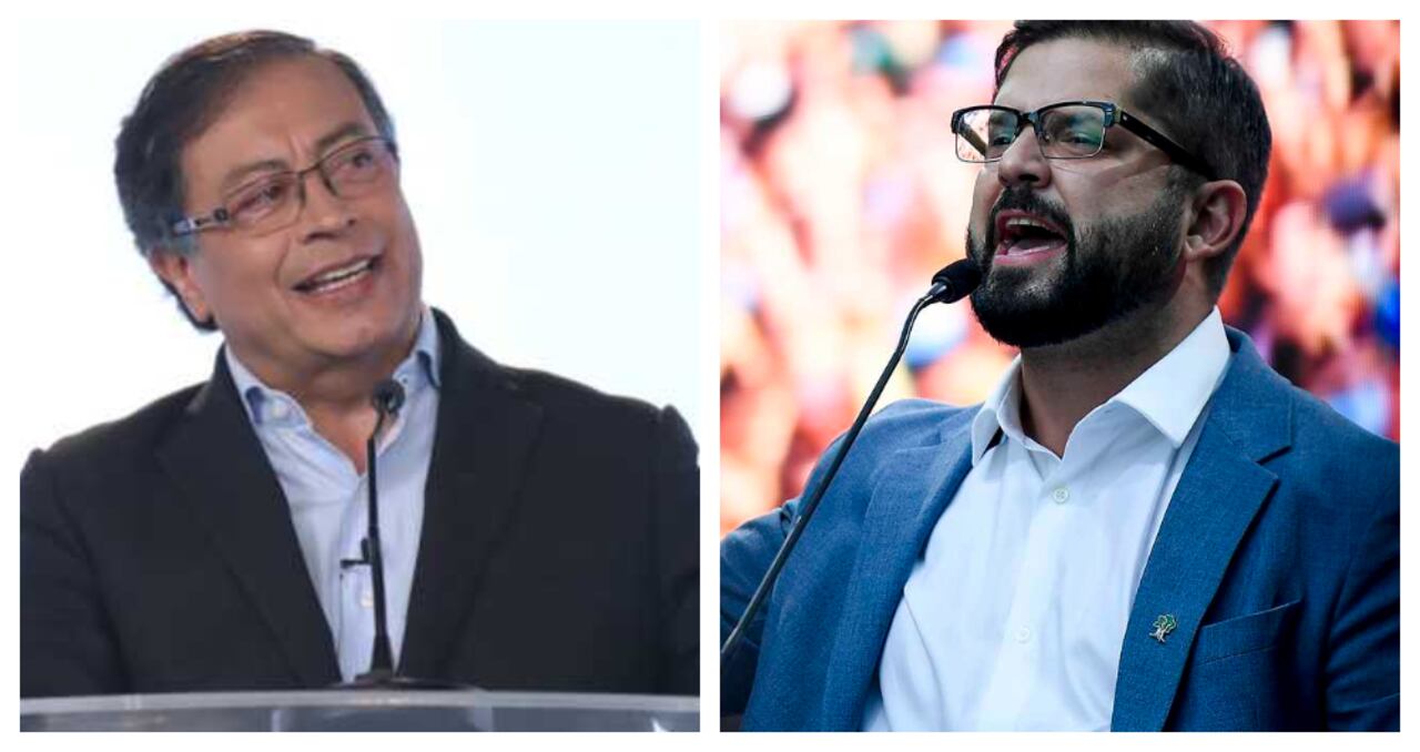 Gustavo Petro y Gabriel Boric.