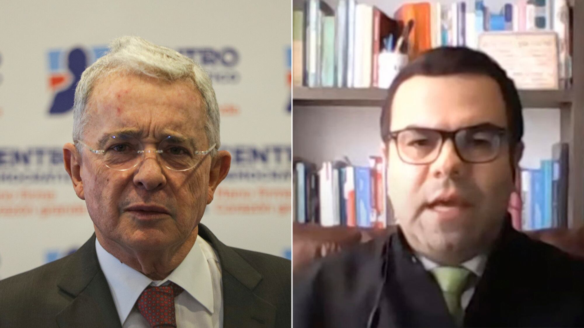 Carlos Andrés Guzmán y Álvaro Uribe