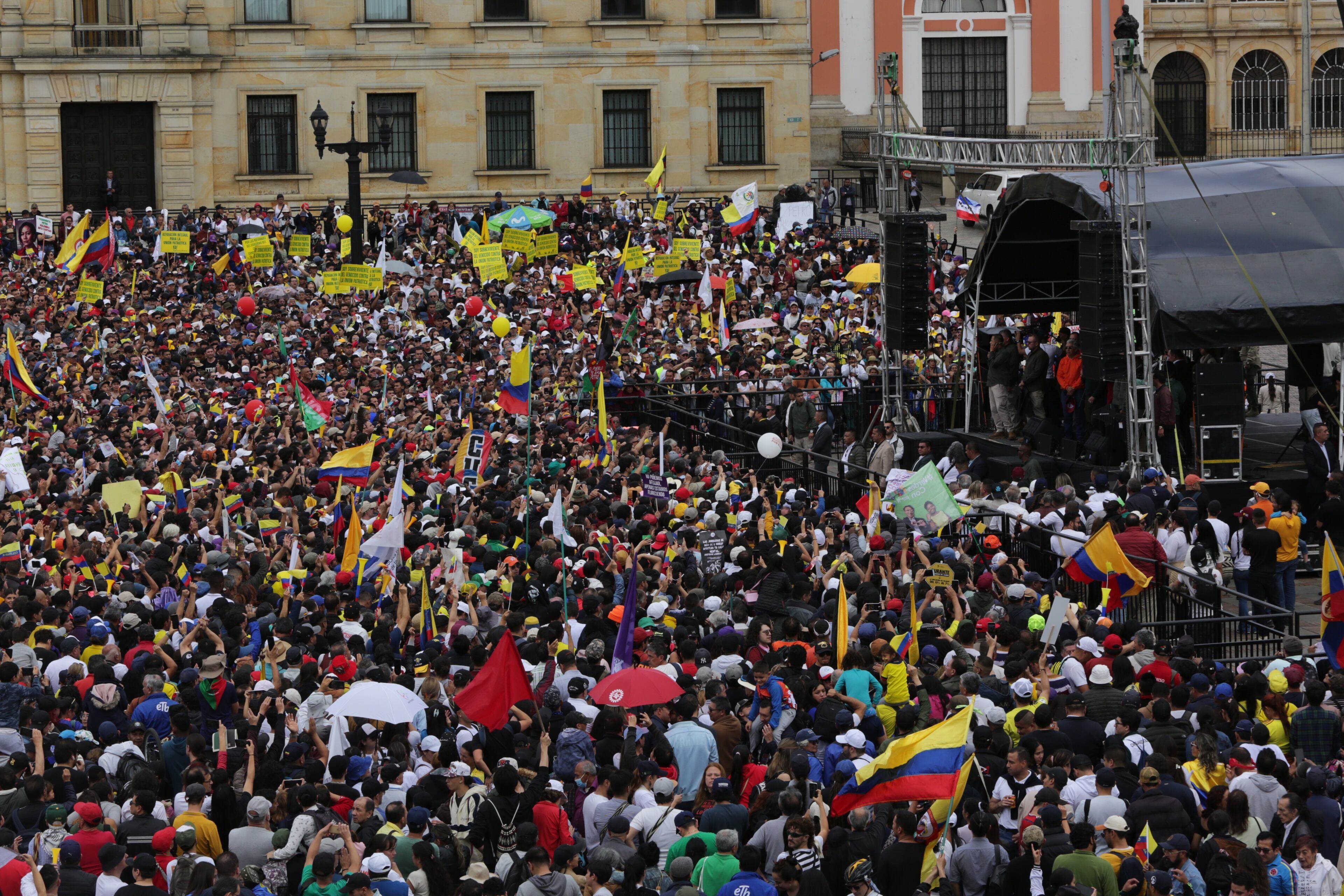 Plaza de Bolívar en el discurso del Presidente Gustavo Petro