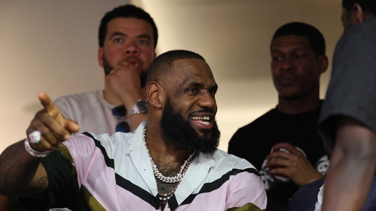 INGLEWOOD, CALIFORNIA - FEBRUARY 13: NBA player LeBron James attends Super Bowl LVI between the Los Angeles Rams and the Cincinnati Bengals at SoFi Stadium on February 13, 2022 in Inglewood, California. Andy Lyons/Getty Images/AFP (Photo by ANDY LYONS / GETTY IMAGES NORTH AMERICA / Getty Images via AFP)