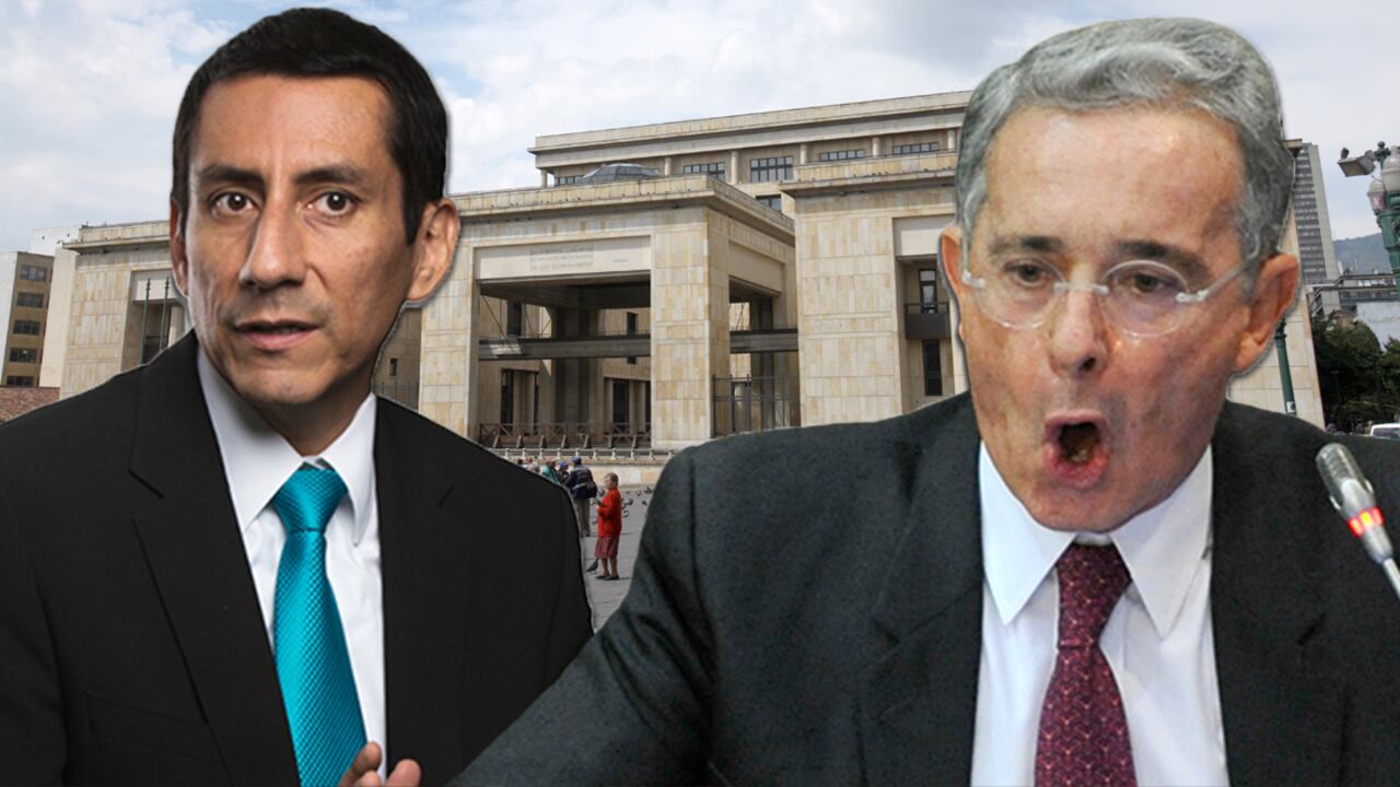 Jimmy Chamorro y Álvaro Uribe Vélez.