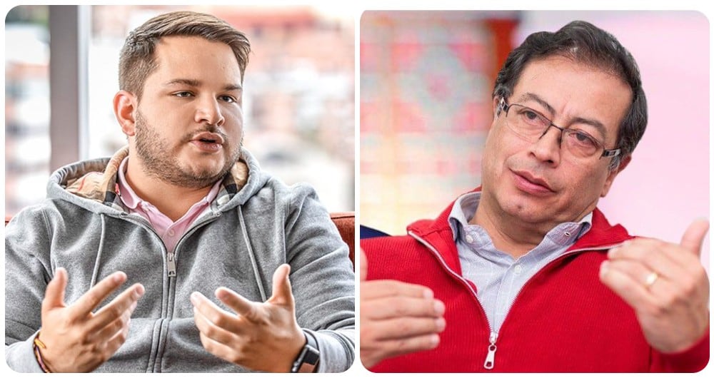 Nicolás Alcocer y Gustavo Petro.