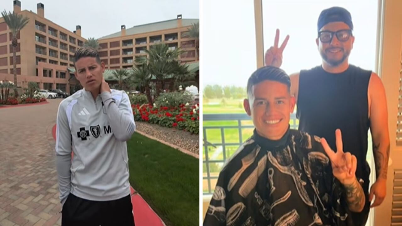James Rodríguez y su encuentro con un barbero en Estados Unidos.