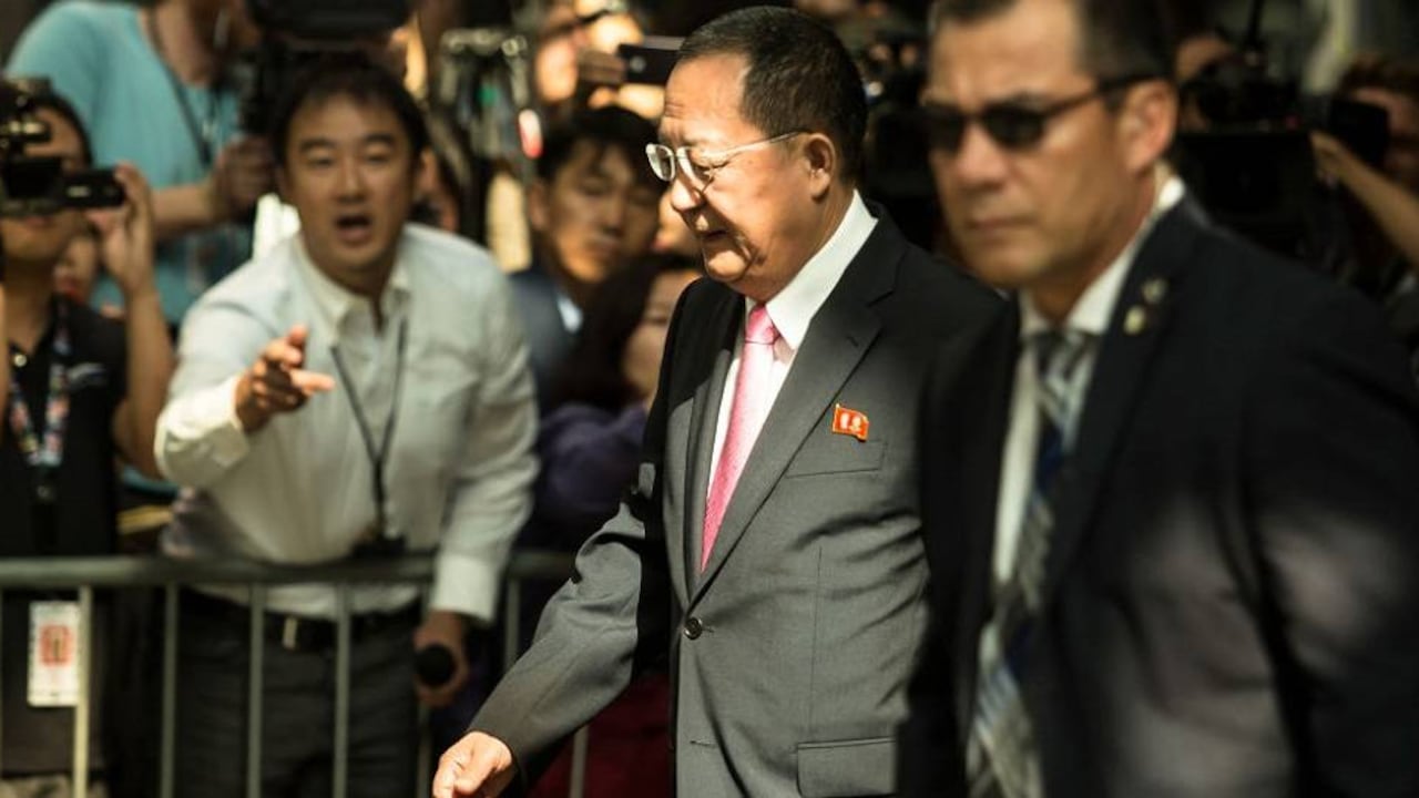 Ministro de Relaciones Exteriores de Corea del Norte, RI Yong-Ho. Getty