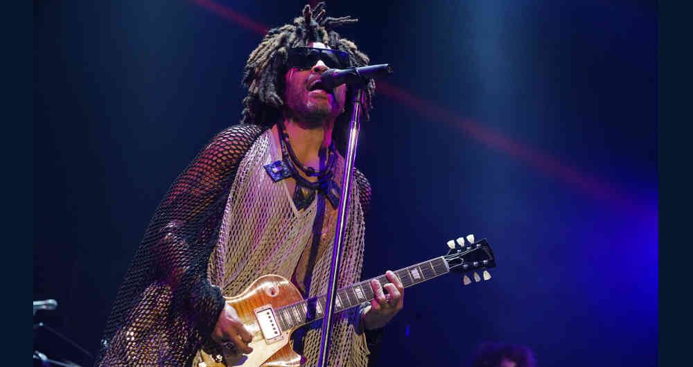 Predicó mucho amor, y eso fue lo que Lenny Kravitz entregó la noche del 23 de marzo en Bogotá.  Fotógrafo: Juank Díaz.