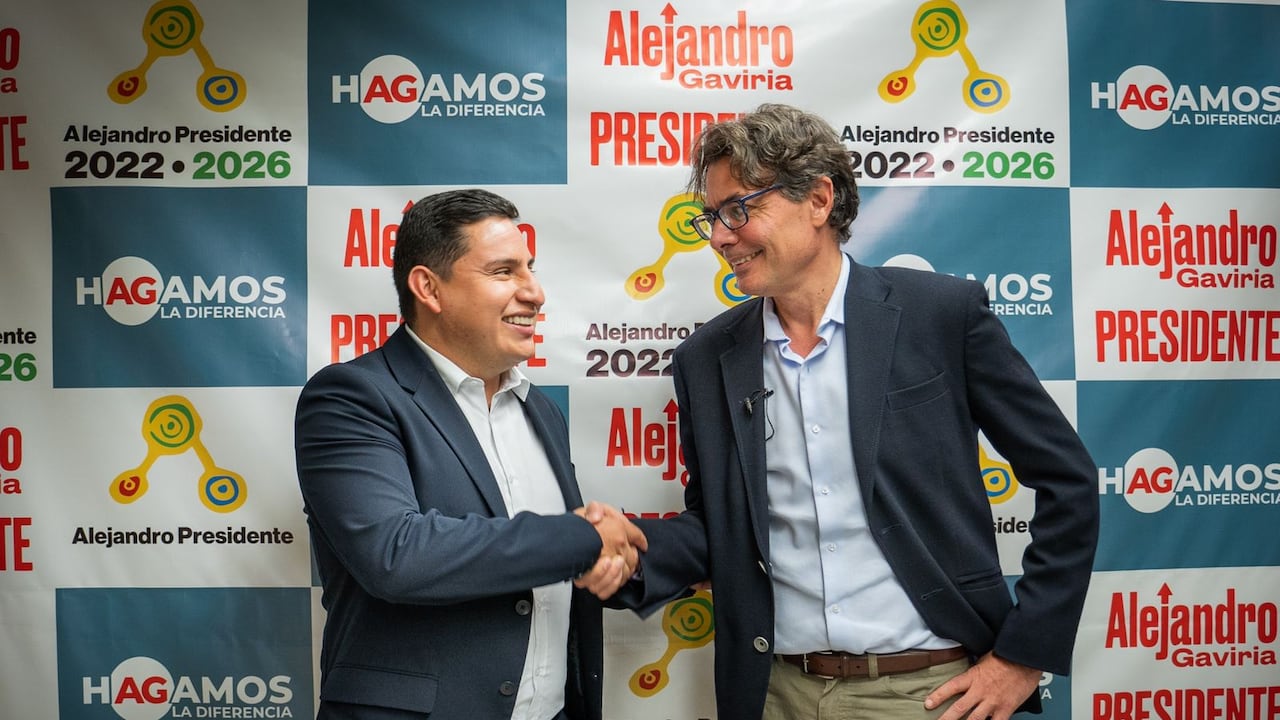 John Baquero, presidente de Juventudes Liberales y Alejandro Gaviria.