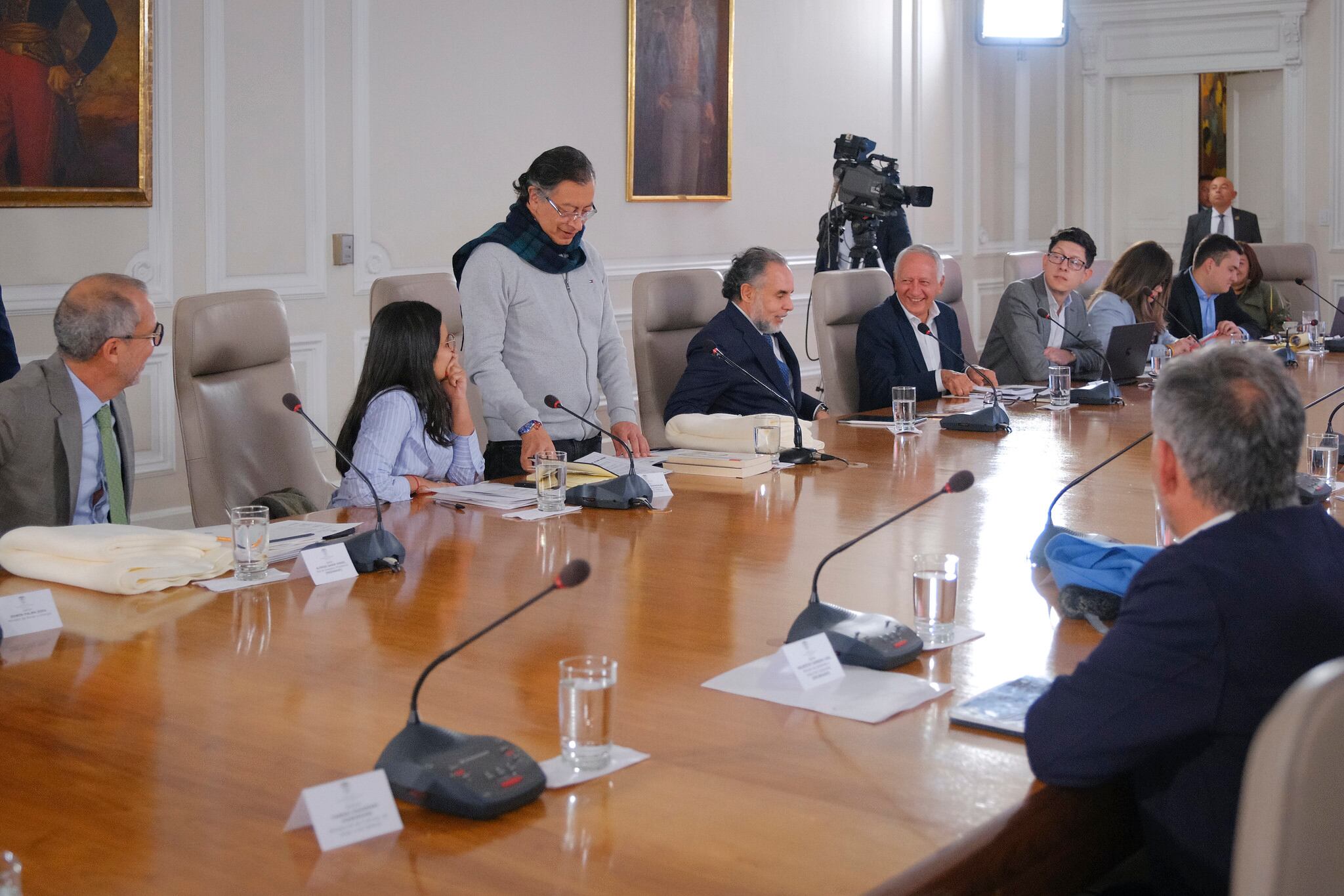 El presidente, Gustavo Petro, en el consejo de ministros del 24 de junio, en Bogotá