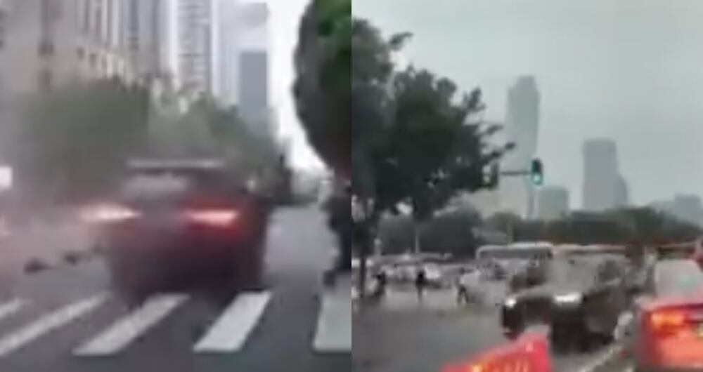 Momento exacto del accidente