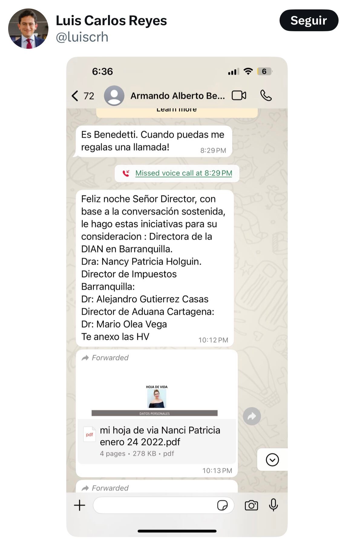 Trino Luis Carlos Reyes