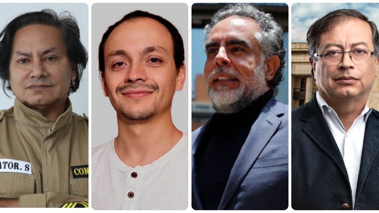 Juan Fernando Petro, Andrés Petro, Armando Benedetti y Gustavo Petro.