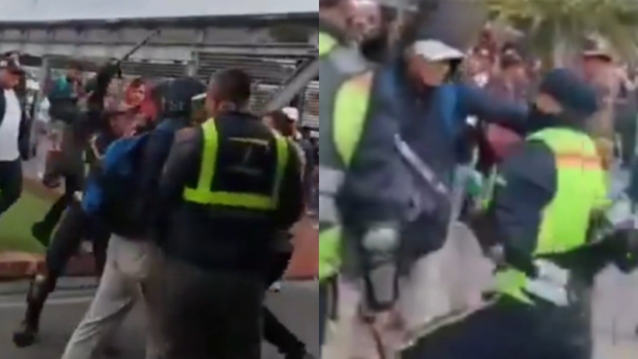 Imágenes de la pelea en TransMilenio.