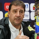 Néstor Lorenzo y jugadores de la Selección Colombia.