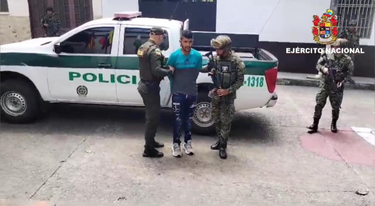 Momento de la captura de alias 'Camilo'.