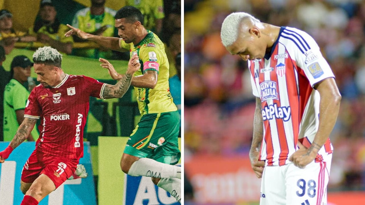 América de Cali (izq.) clasificó en Copa BetPlay, mientras Junior (der.) quedó eliminado.