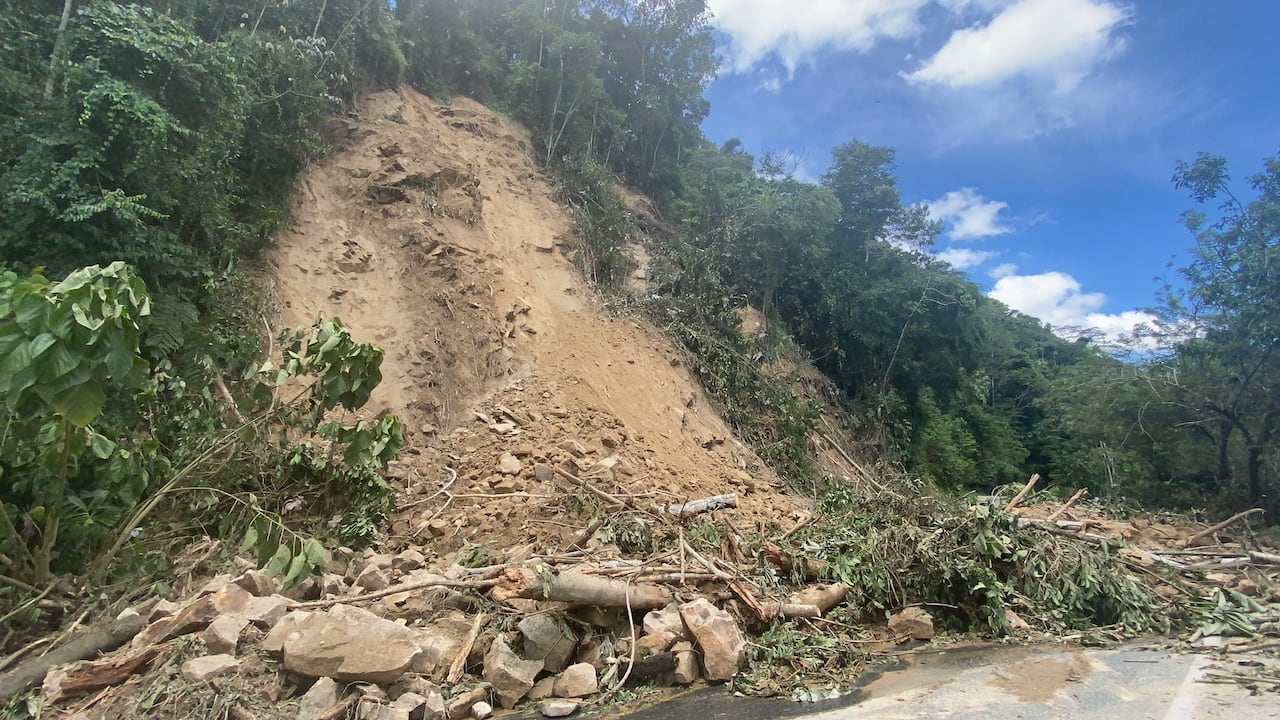 Deslizamiento de tierra en San Luis