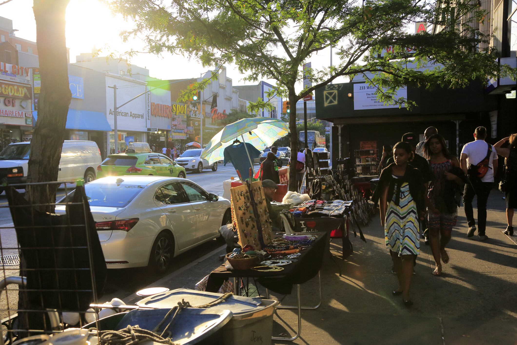Street vendors at Malcolm X Blvd in Harlem