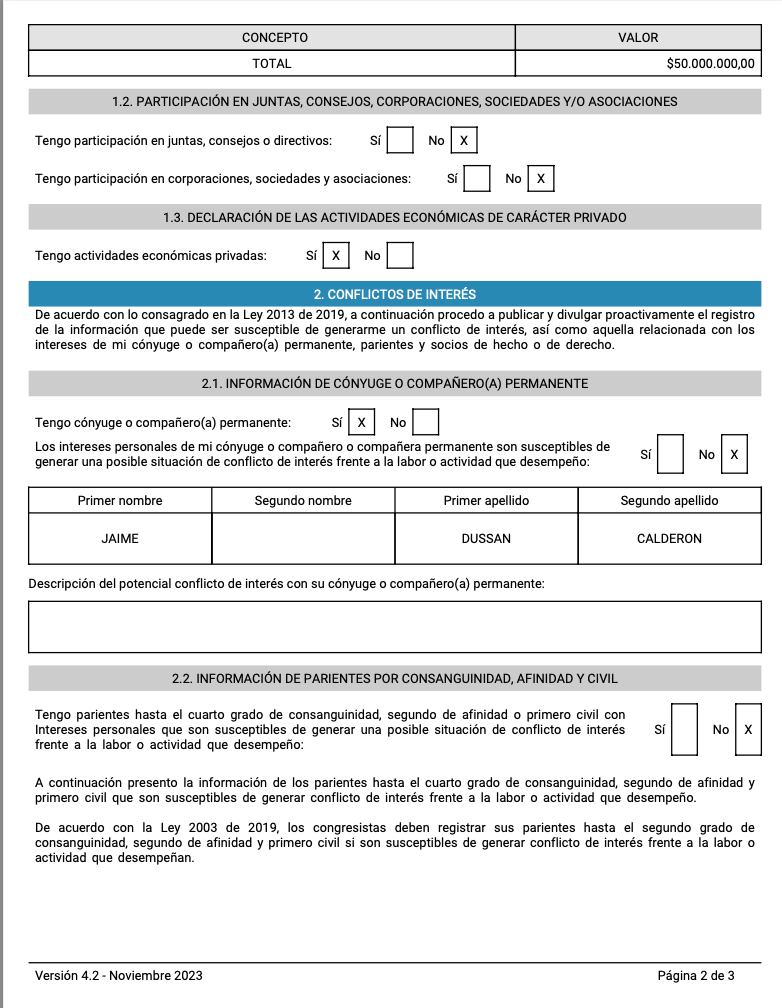 Declaración de Stefania Almanya.