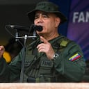 Venezuela's Defense Minister Vladimir Padrino delivers a message during an event to distribute electoral material to the different voting centers at Fuerte Tiuna in Caracas on July 24, 2024. Venezuela will hold presidential elections on July 28, 2024. (Photo by STRINGER / AFP)