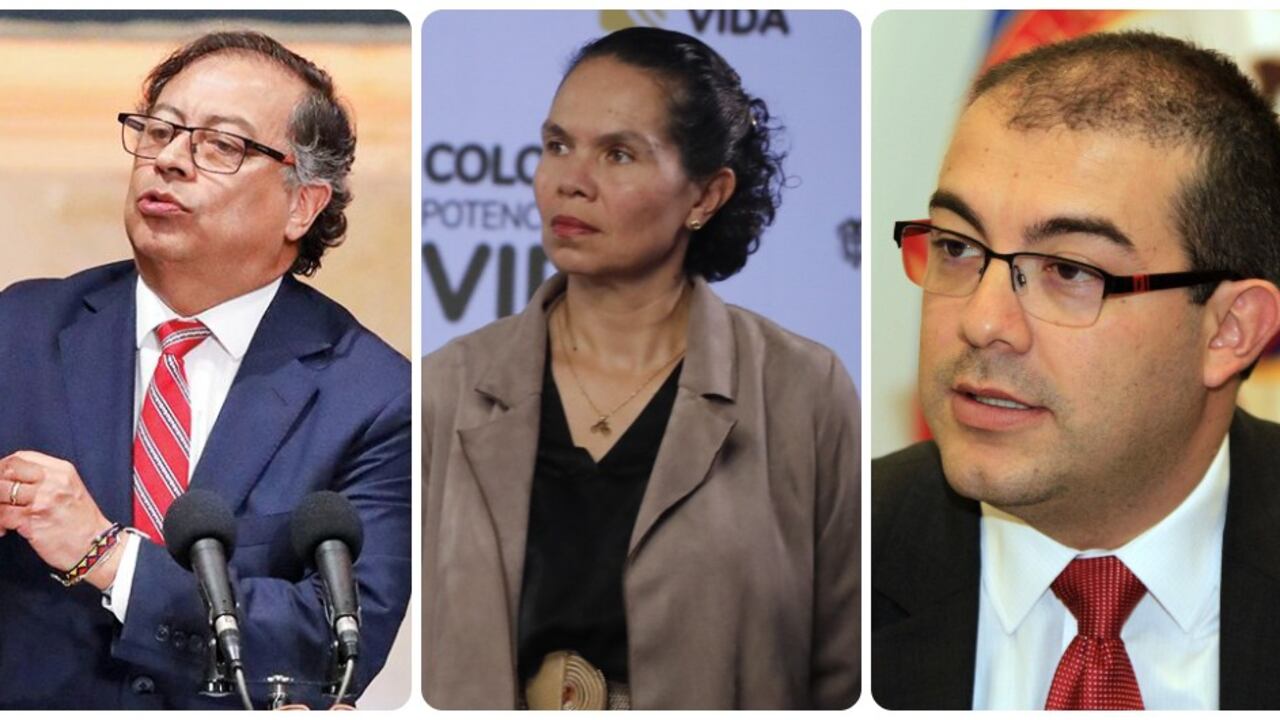 Gustavo Petro, Astrid Rodríguez y Carlos Abraham Jiménez.