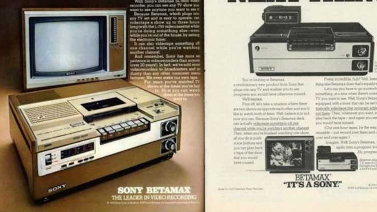 Sony introdujo el Betamax al mercado en 1975.