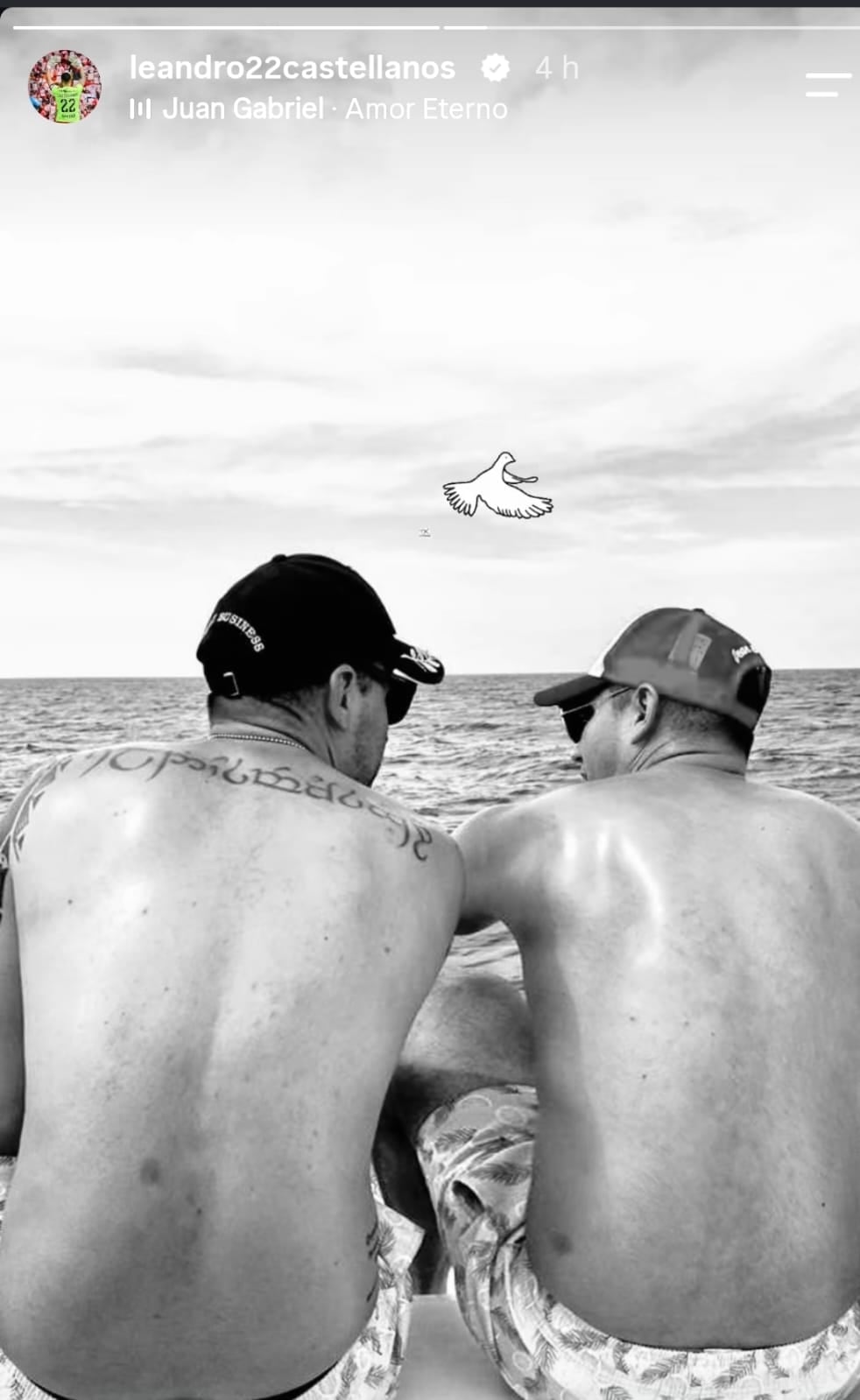 Leandro Castellanos publicó esta foto junto a su hermano Miguel Castellanos