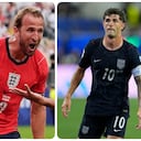 Harry Kane (izq.) de la selección inglesa, Christian Pulisic (cen.) del combinado estadunidense y Kevin De Bruyne (dre.) con Bélgica verán acción este miércoles 1 de julio.