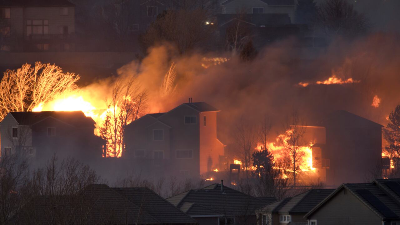 High winds 80 to 100 miles per hour fueled apocalyptic wild fires which tore across open grasslands and through homes in Superior, Colorado off highway 36. Power was cut to 34,000 homes and over 30,000 residents were forced to evacuate. Over 500 homes were destroyed by the Marshall fire outside Boulder, Colorado which was sparked by downed power lines in high winds on December 30, 2021.