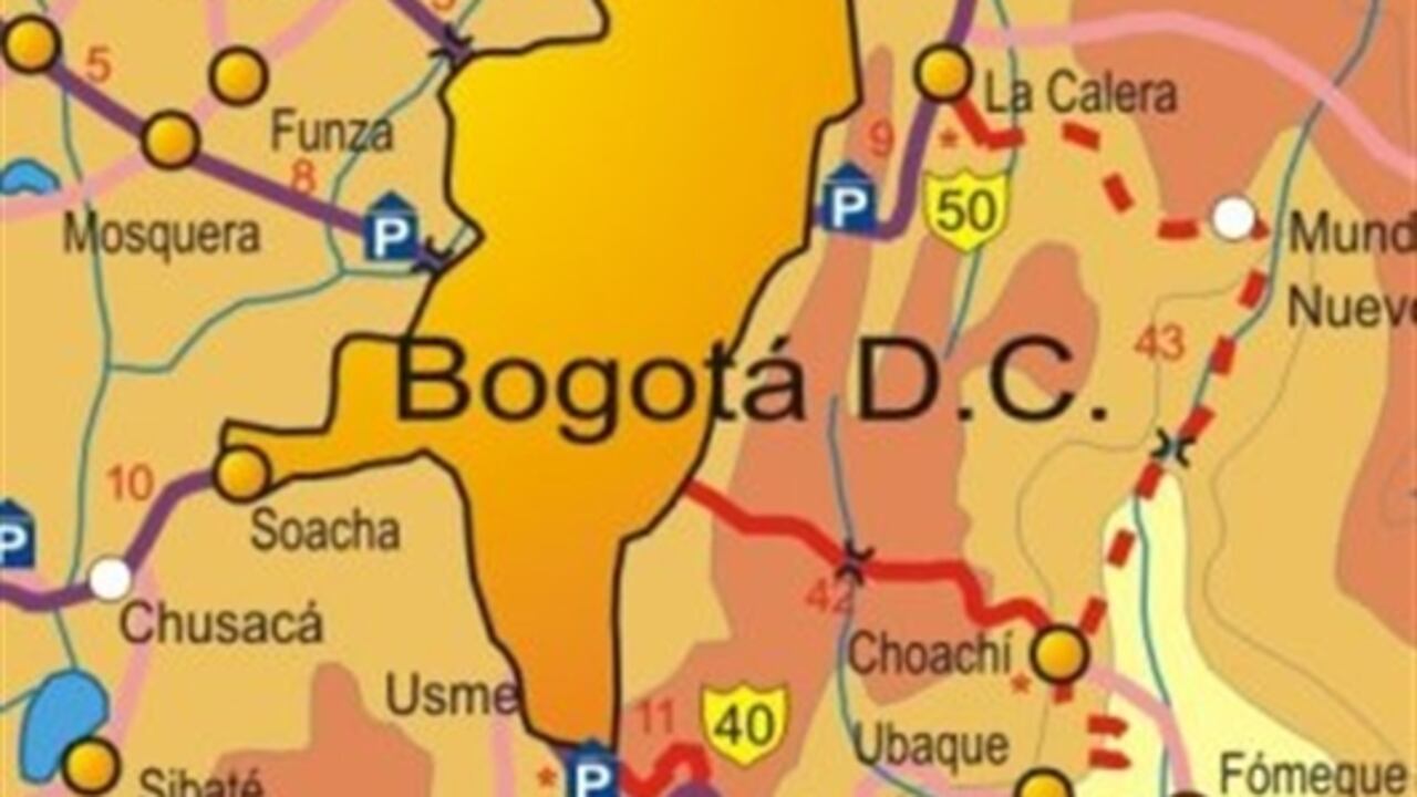 Mapa de Bogotá
Fuente: Mapas Invias