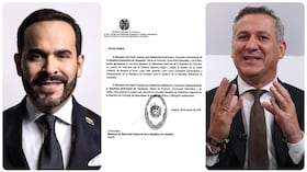 Abelardo De La Espriella, el embajador Jorge Jaller y el documento oficial del Gobierno de Venezuela.