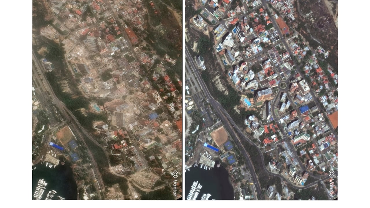 Las imágenes satelitales muestran el antes y el después de varios sectores de La Guaira tras el impacto de los dos terremotos.