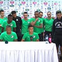 Michael Ortega fue el encargado de tomar la vocería como capitán del Deportivo Cali