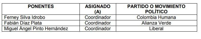 Coordinadores ponentes de la reforma laboral