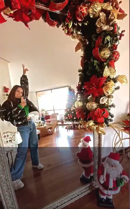 Carmen también mostró el resto de decoración de su hogar de  soltera. Foto: Historia de @cvillaloboss.