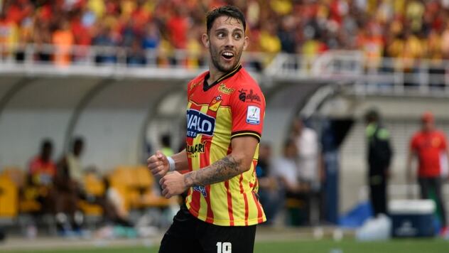 Gonzalo Lencina vistiendo los colores del Deportivo Pereira.