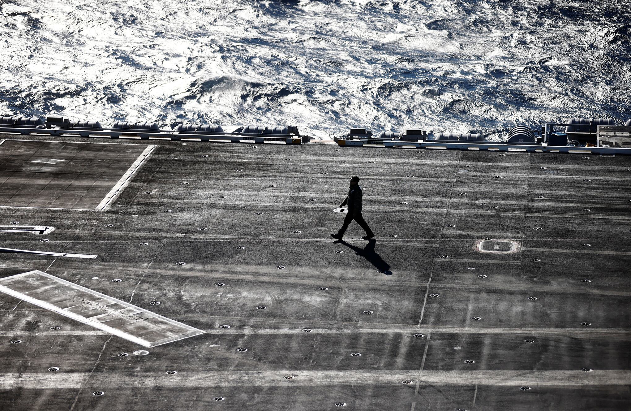 A bordo portaaviones USS Harry Truman