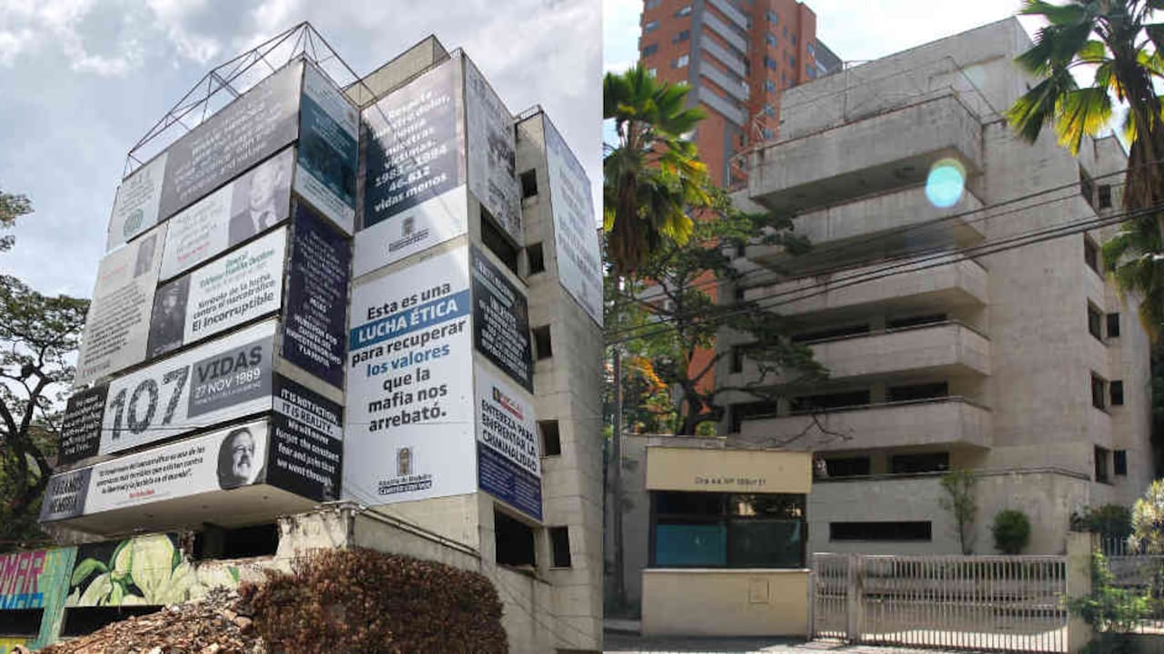 Izquierda: foto de como está el edificio en estos momentos. Derecha: la propiedad en septiembre de 2015.