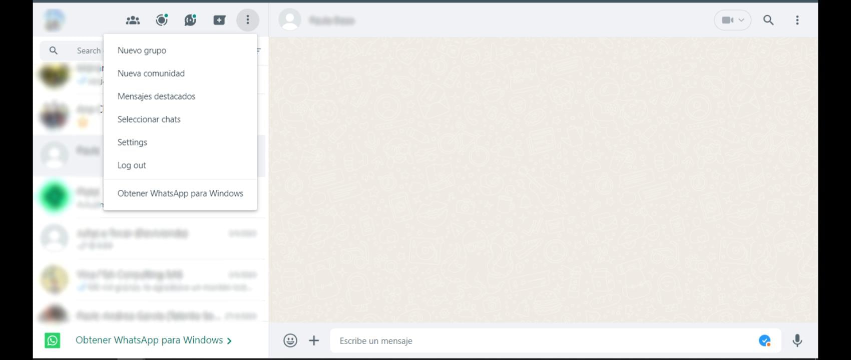 Usuarios reportan que WhatsApp Web aparece con palabras en inglés y español.