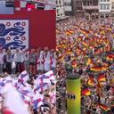 El recibimiento a las selecciones finalistas de la Euro Femenina.