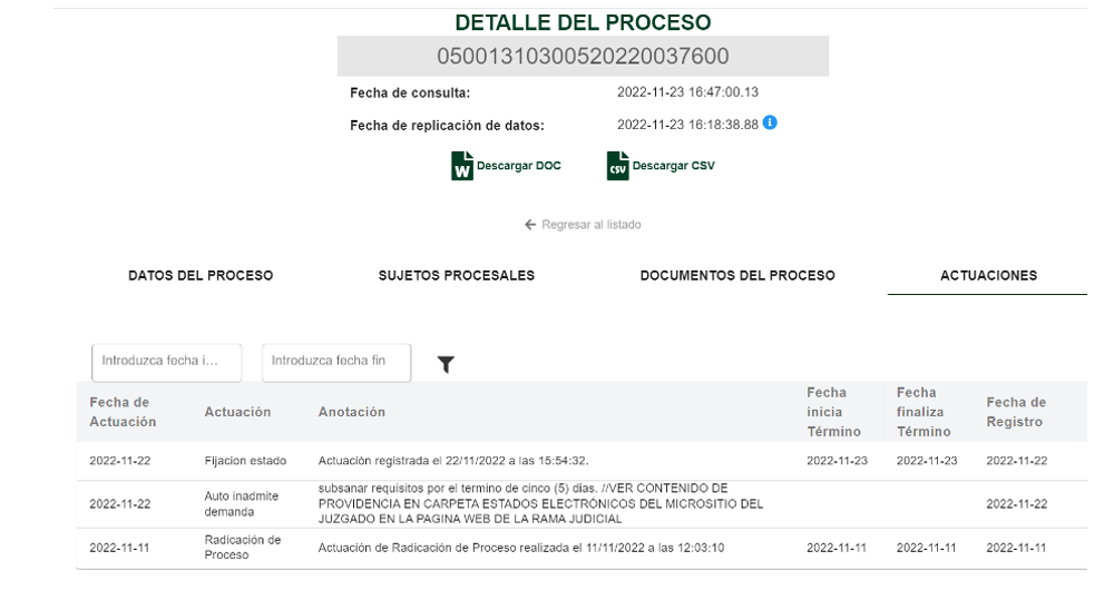Información Rama Judicial
