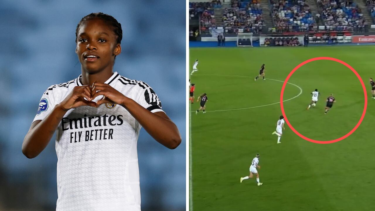 Linda Caicedo anotó un golazo con Real Madrid.