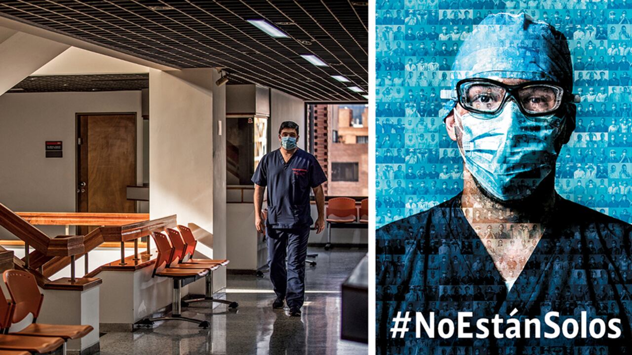 Los médicos no solo han tenido que poner en riesgo su vida en las ucis, sino que han visto cómo sus consultas se redujeron a unos cuantos pacientes. La campaña #NoEstánSolos busca acompañarlos en esa heroica labor y en su preocupación por aquellos enfermos que se complicarían por el miedo a ir a los hospitales.