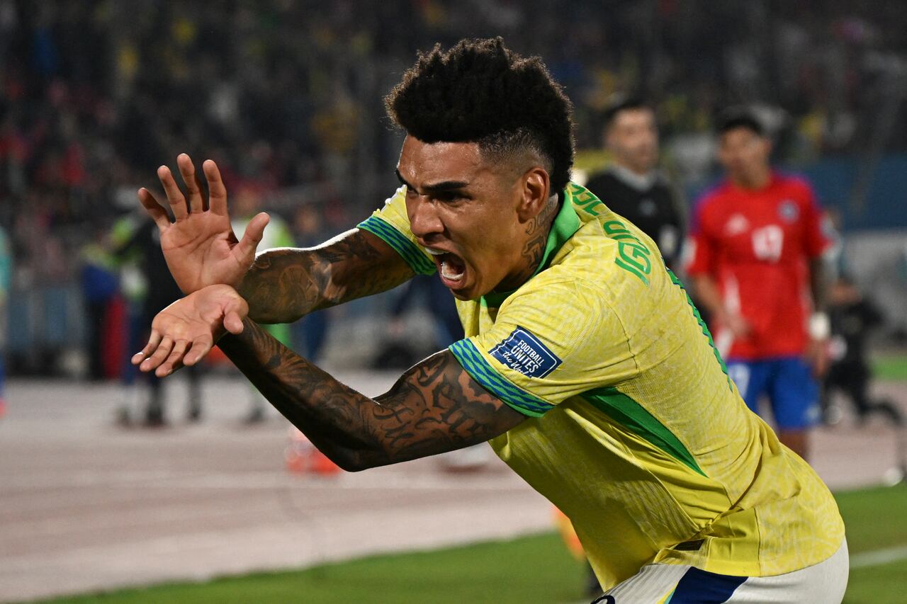Igor Jesus, autor del empate de Brasil ante Chile