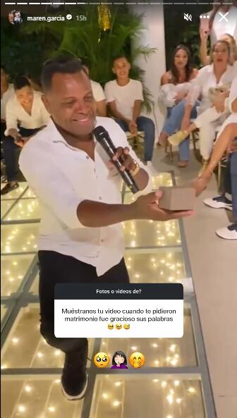Propuesta de matrimonio de Omar Geles a Maren García.
