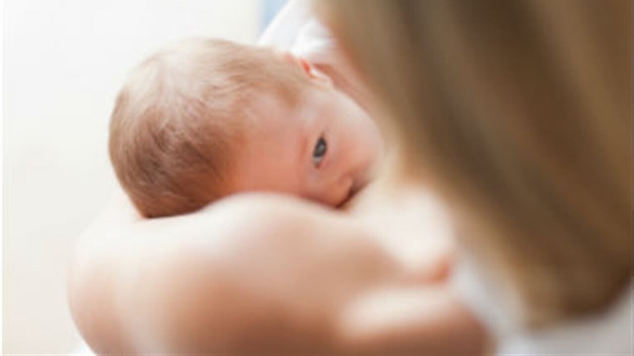 Poner el niño al seno en la primera hora de nacido favorece el pronto establecimiento de la lactancia materna. Foto: Pantherstock