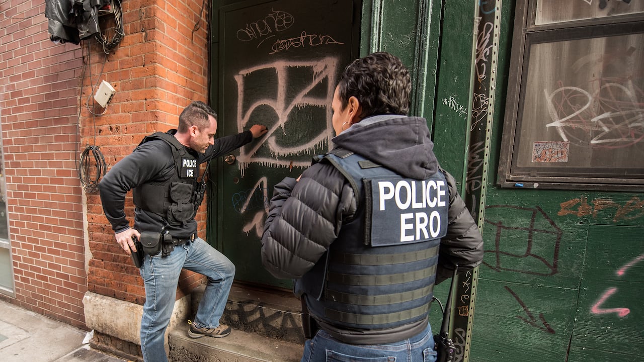 ICE’s Enforcement and Removal Operations (ERO) officers knock on door in NYC.