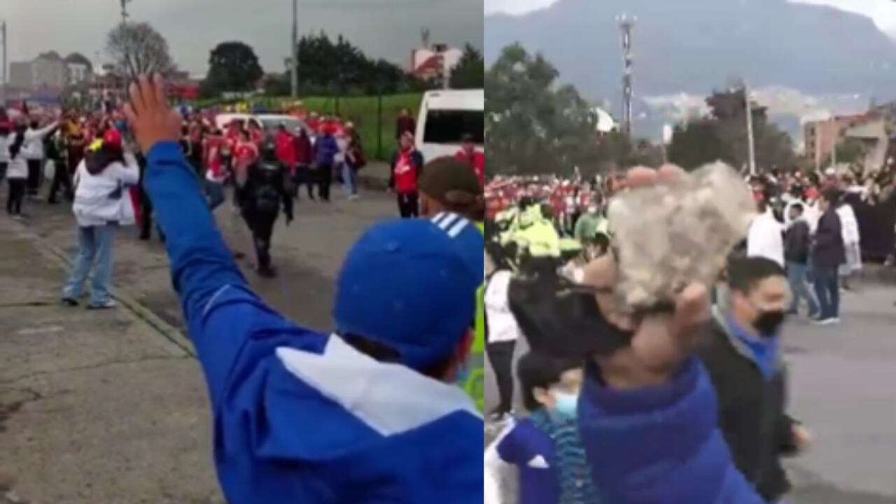 Hinchas Santa Fe. Foto: Captura de pantalla.