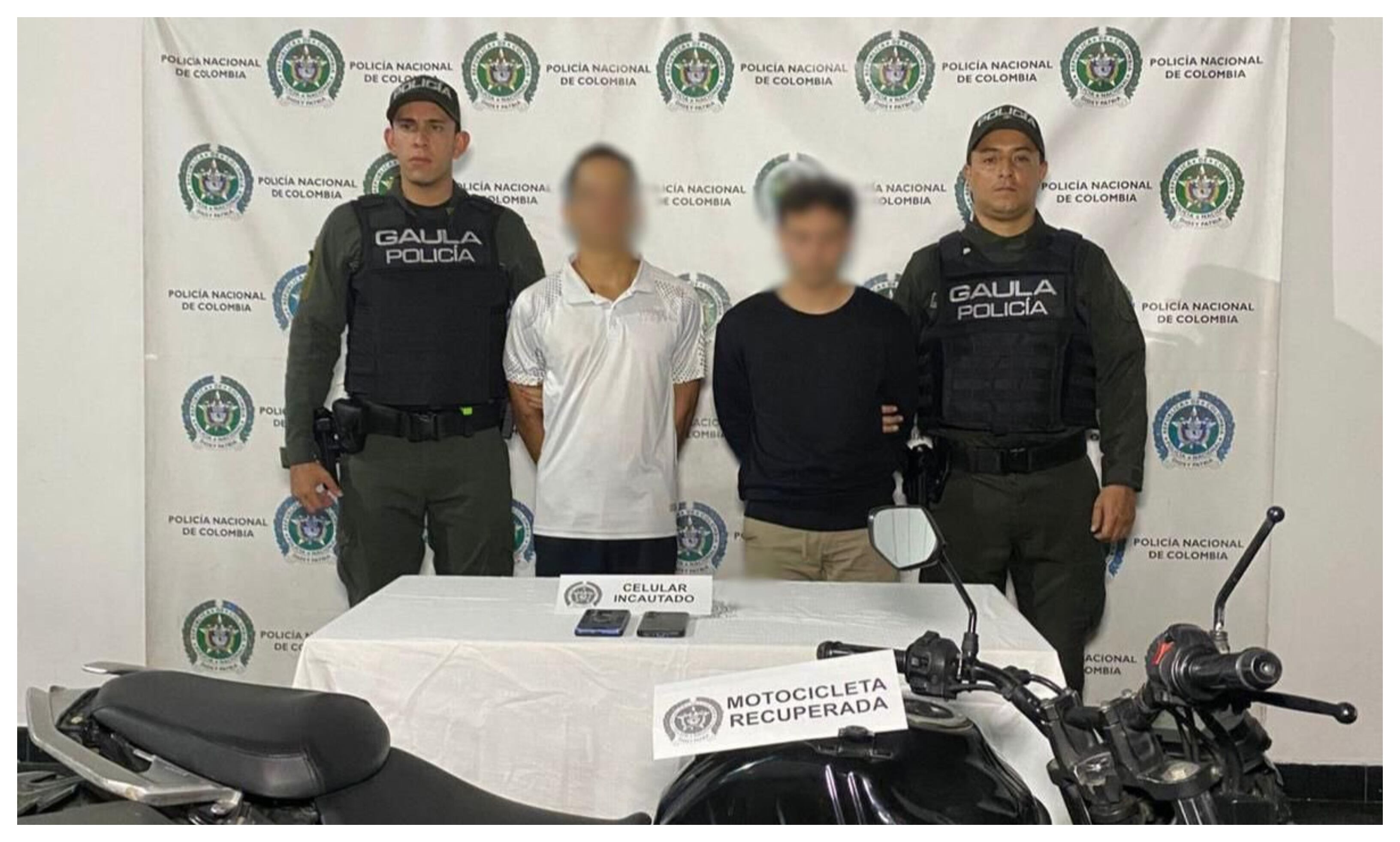En Manrique, en el nororiente de Medellín, estos dos hombres de 24 y 33 años tenían secuestrada a una mujer. Según las autoridades, la iban a inducir al aborto.