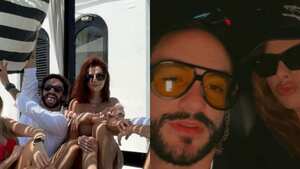 Carolina Cruz y su amigo Fabio Starita.